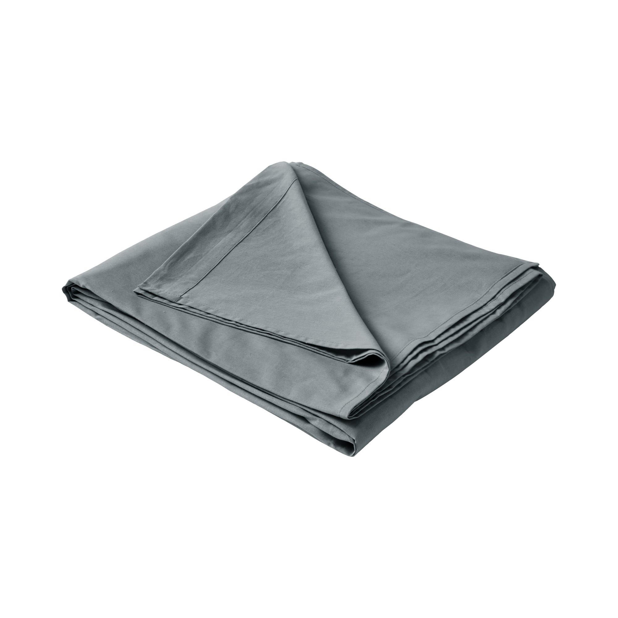Drap Plat Percale Blanc 280x300 Cm - Polycoton 100% Coton, Qualité Hôtellerie, Liseré Rouge