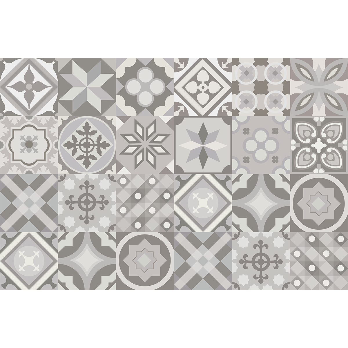 24 adesivi mobili piastrelle di cemento authentiques dania - Sticker adesivo - adesivi murali - 24stickers20x20cm - 2