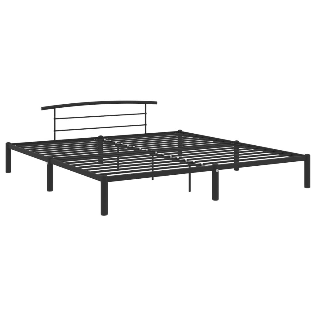 Maison Exclusive - Estrutura de cama 200x200 cm metal preto - 2