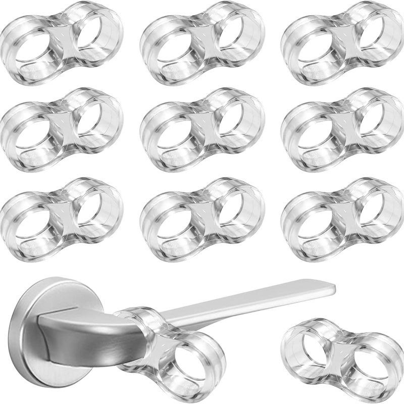 Ogranicznik drzwi, 10 szt. przezroczystych ograniczników drzwi z PVC, osłona zderzaka klamki, pierścień antykolizyjny