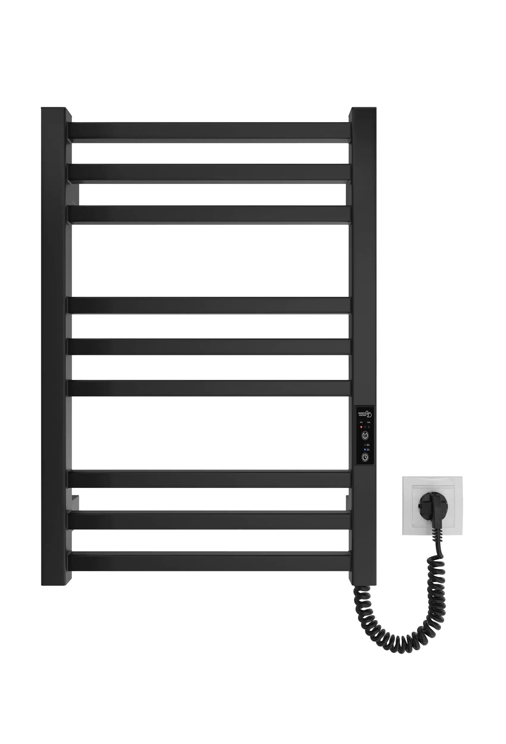 Sèche-serviettes électrique Follo Avec Radiateur 96 X 54 Cm 500W Noir Protec 82032472