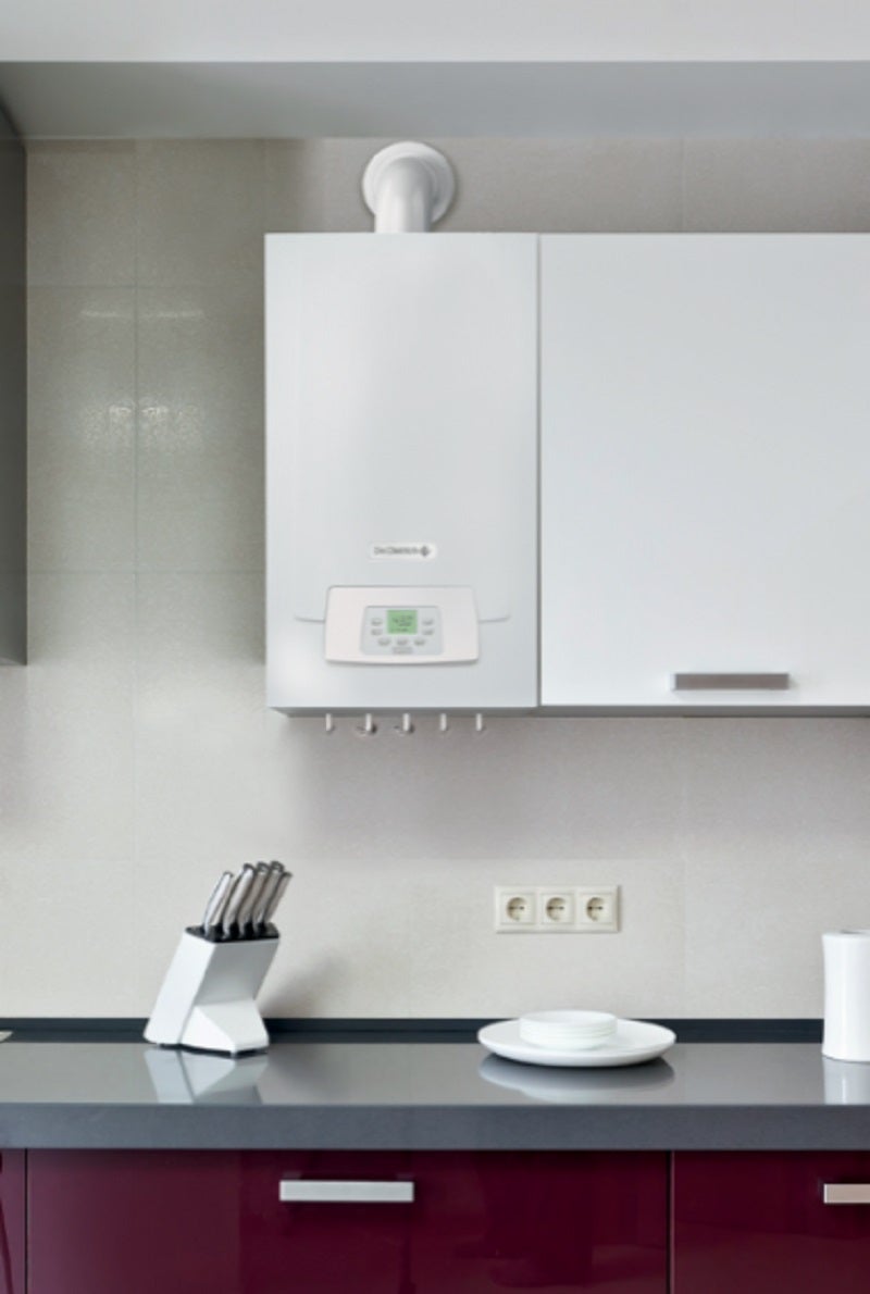 Chaudière Gaz Condensation MPX MI Slim De Dietrich 29 kW Complète (DOSSERET + DOUILLES + VENTOUSE) avec thermostat filaire - 2