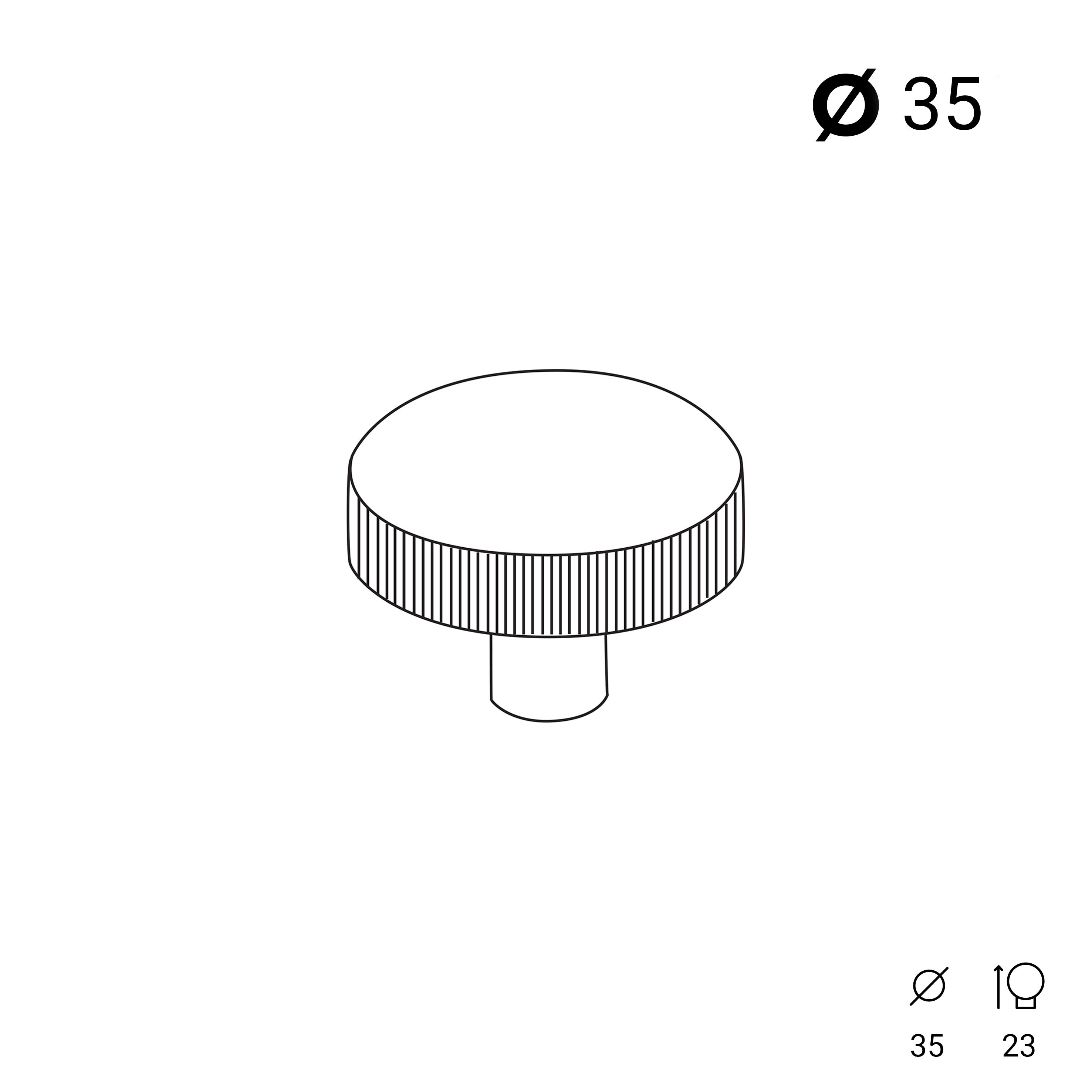 Bouton de meuble | Style décoratif | Fabriqué en laiton | Finition en laiton | Mesures 35*35*23 mm | Système de fixation vissé | Comprend des vis M4 - 3