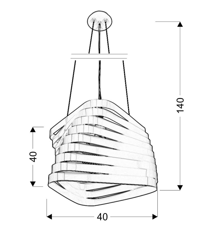 Lampa wisząca BIZO biała 1 x E27 x 60W wym: 140 x 40 x 40 cm Candellux