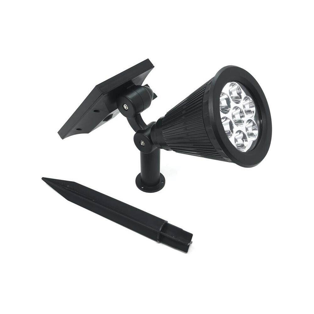 Faro Solare Da Giardino SPORTARC A LED, Impermeabile, Con Paralume Girevole A 360°, Colore Rosso, Alimentazione Solare