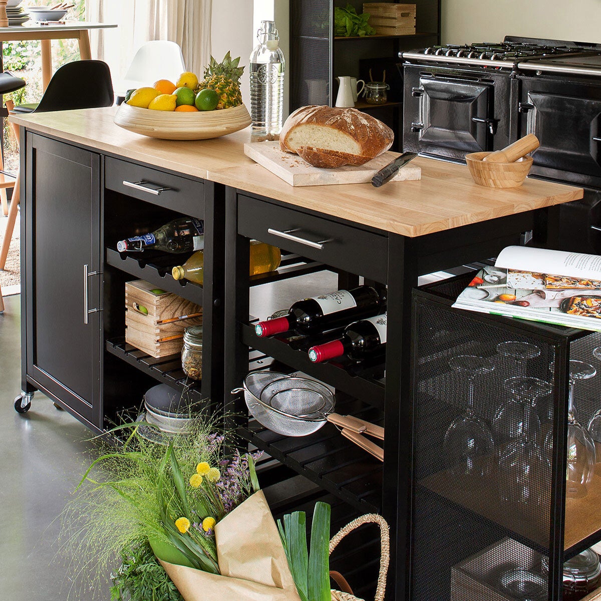 Desserte grand modèle Noir Claude - Atmosphera créateur d'intérieur - 2