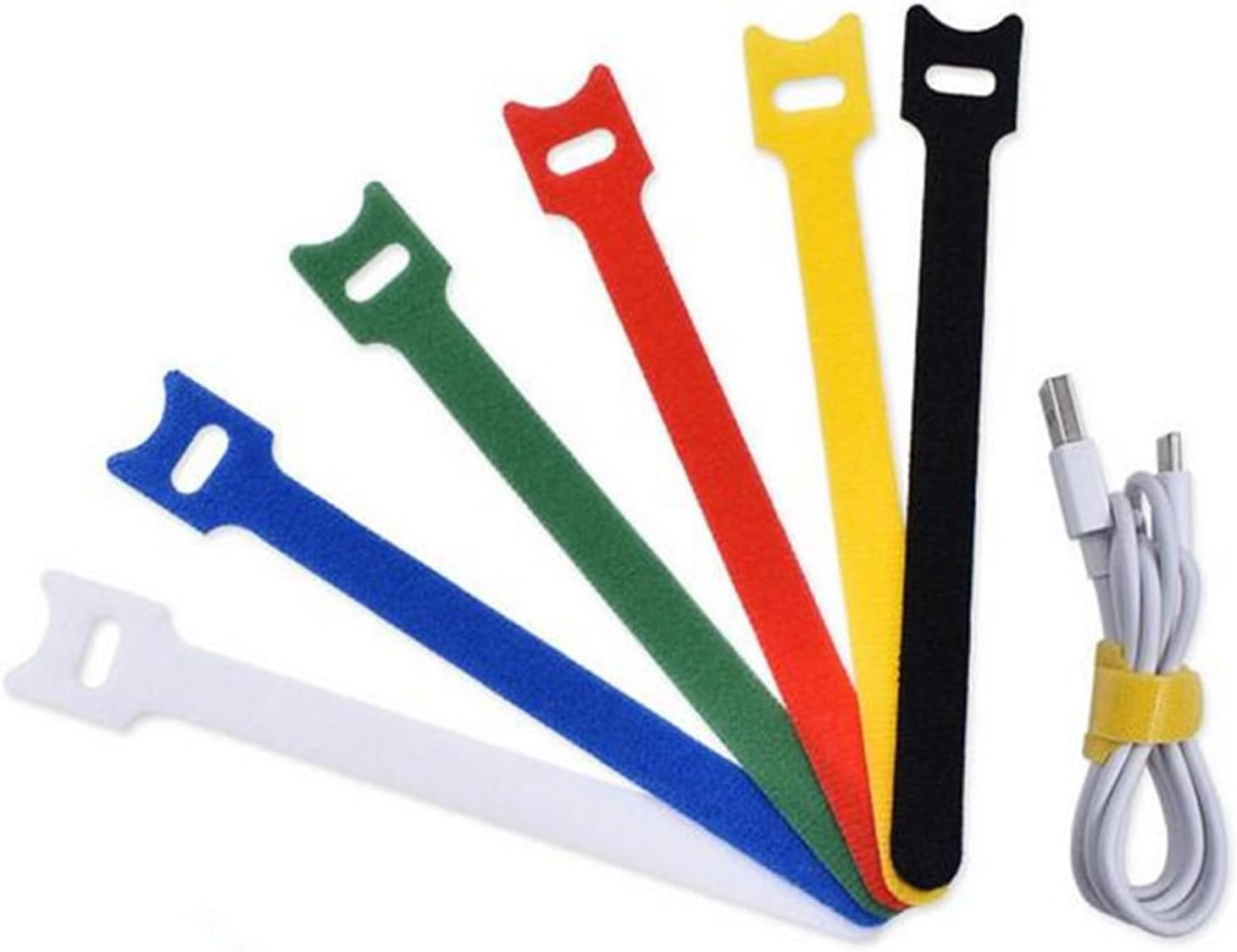 60 Lot de attache cable réutilisables, serre cable, scratch cable pour ...
