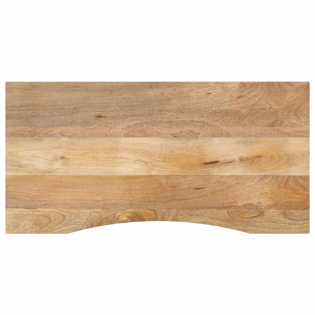 Tablero de escritorio con curva 110x50x2,5 cm madera maciza de mango en bruto