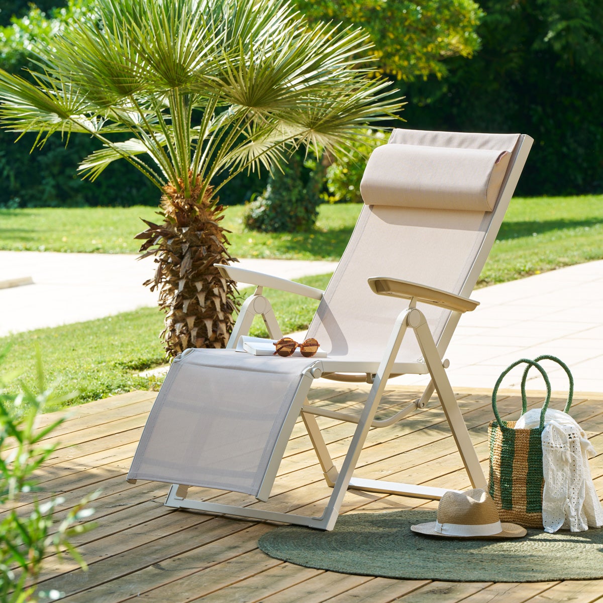 Hespéride Fauteuil De Jardin Inclinable Decima - Ardoise Et Gris Quartz, Confort Et Style