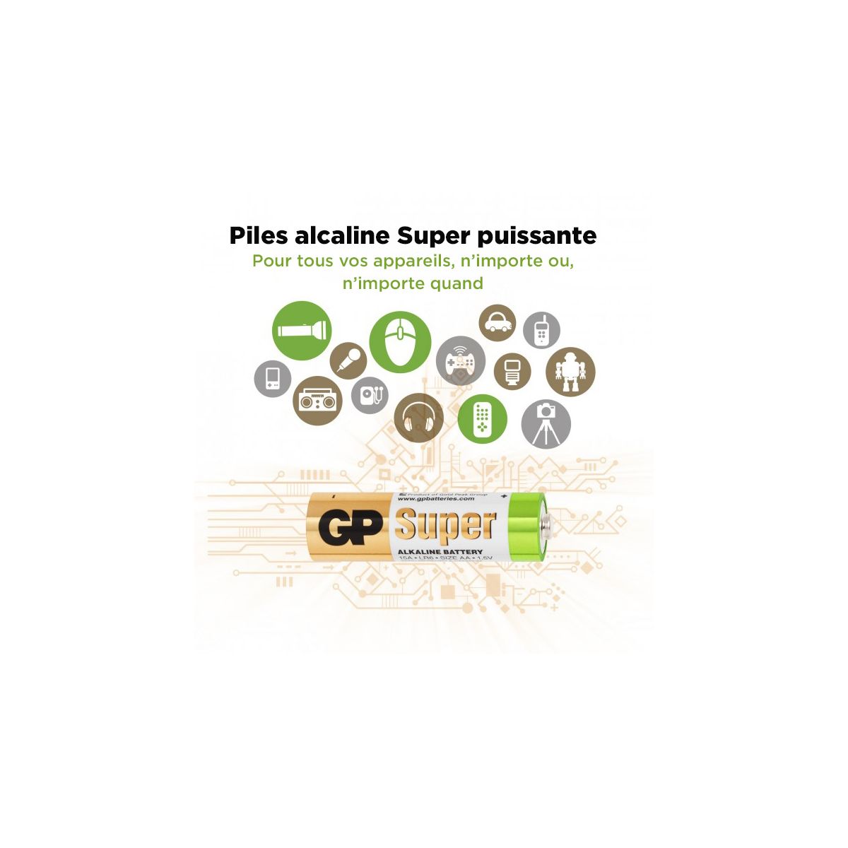 Super Alkaline Battery 1,5V AA / 15A / LR6 (Pack 40 Piezas) - 4