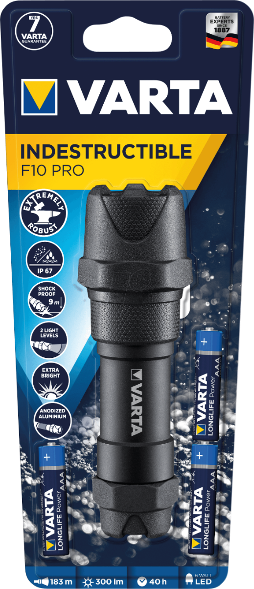 Varta INDESTRUCTIBLE F10 PRO Noir Lampe torche LED - 2
