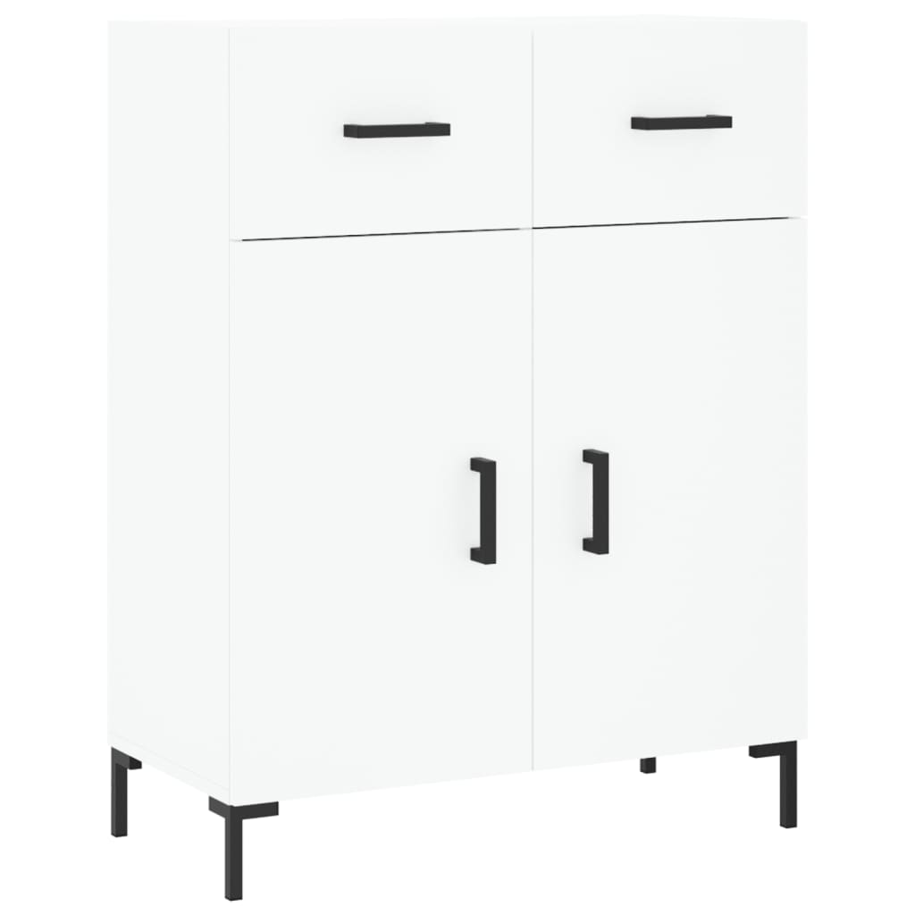 Buffet haut Blanc 69,5x34x180 cm Bois d'ingénierie - 7