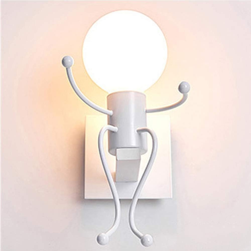 Creative Appliques murales E27 moderne Fer Intérieur Lampe Appliques Luminaires, Conception De Bande Dessinée Applique Murale De Chambre D'enfants, Co - 2