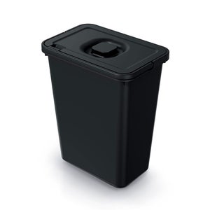 Poubelle De Recyclage 25L KEDEN Avec Couvercle Pratique - Compacta R, Jaune, 31x31x52 Cm