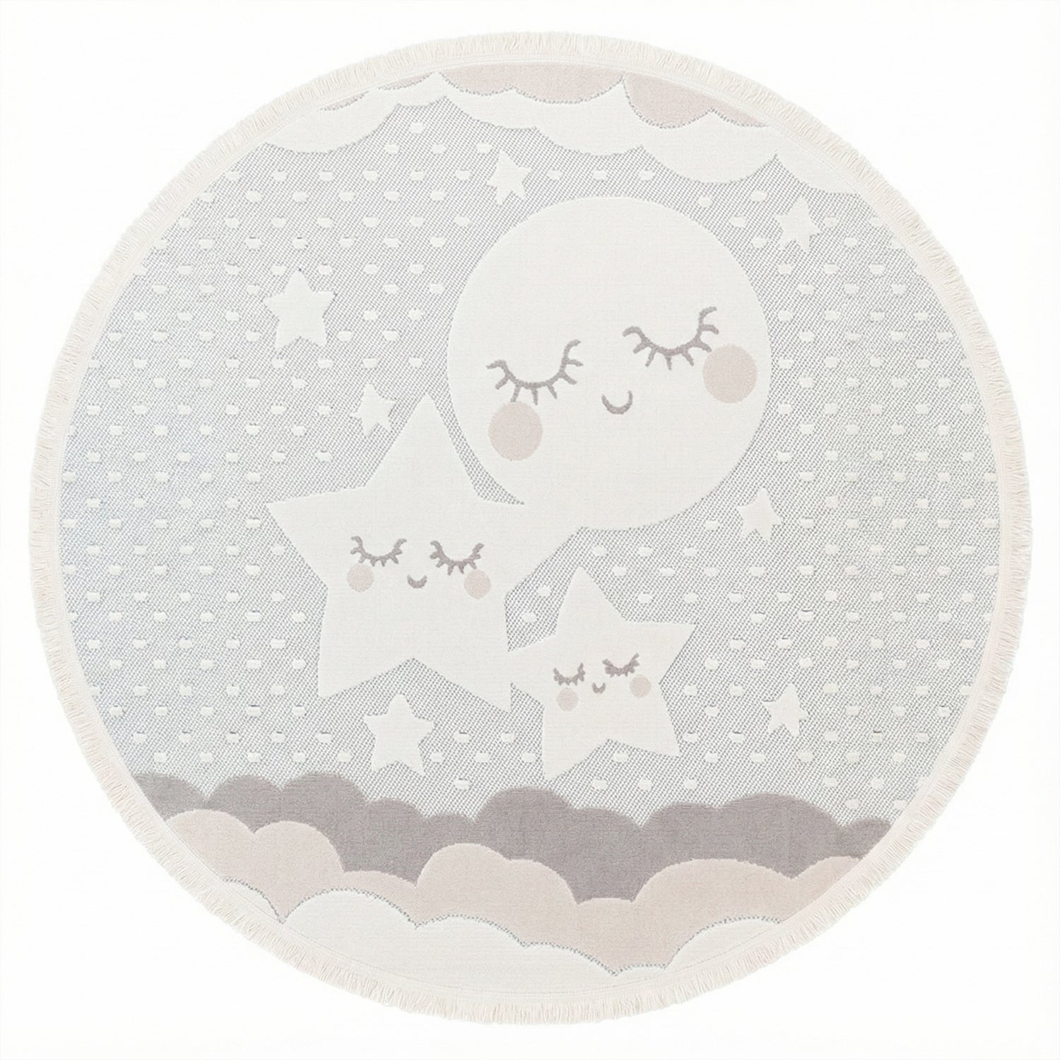 Tappeto per bambini grigio stelle gioco della campana 80x150