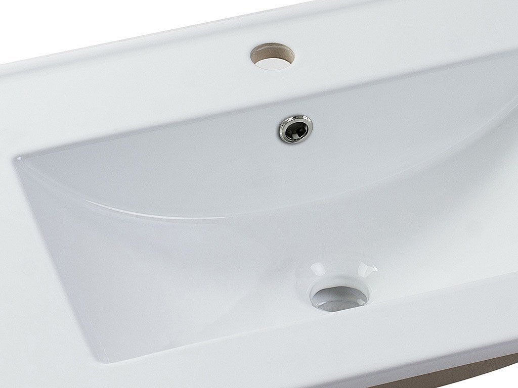 Vasque à encastrer blanche rectangle en céramique - 81 x 46,5 cm - MOTIAC - 4