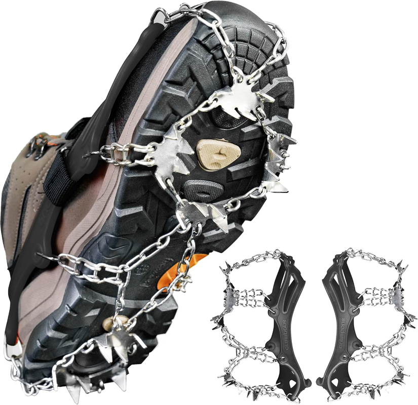 DUO Crampons à 10 Dents 2PCS 10 Dents Crampons Crampons D'escalade De