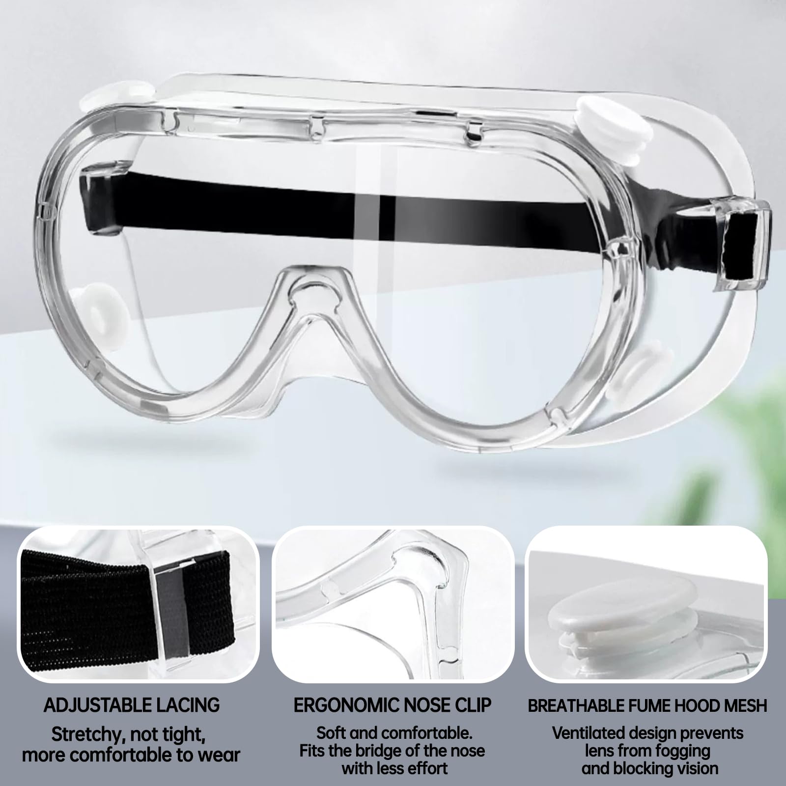2 pièces lunette de protection travail Lunettes de protection, Surlunettes de Sécurité Anti-rayures Idéal pour Bricolage, Chimie, Travaux, Chantiers - 3
