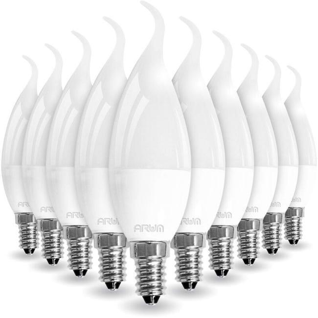 Zestaw 10 Żarówek LED E14 Płomień 5W Odpowiednik 40W Temperatura Barwowa: Biały neutralny 4000K