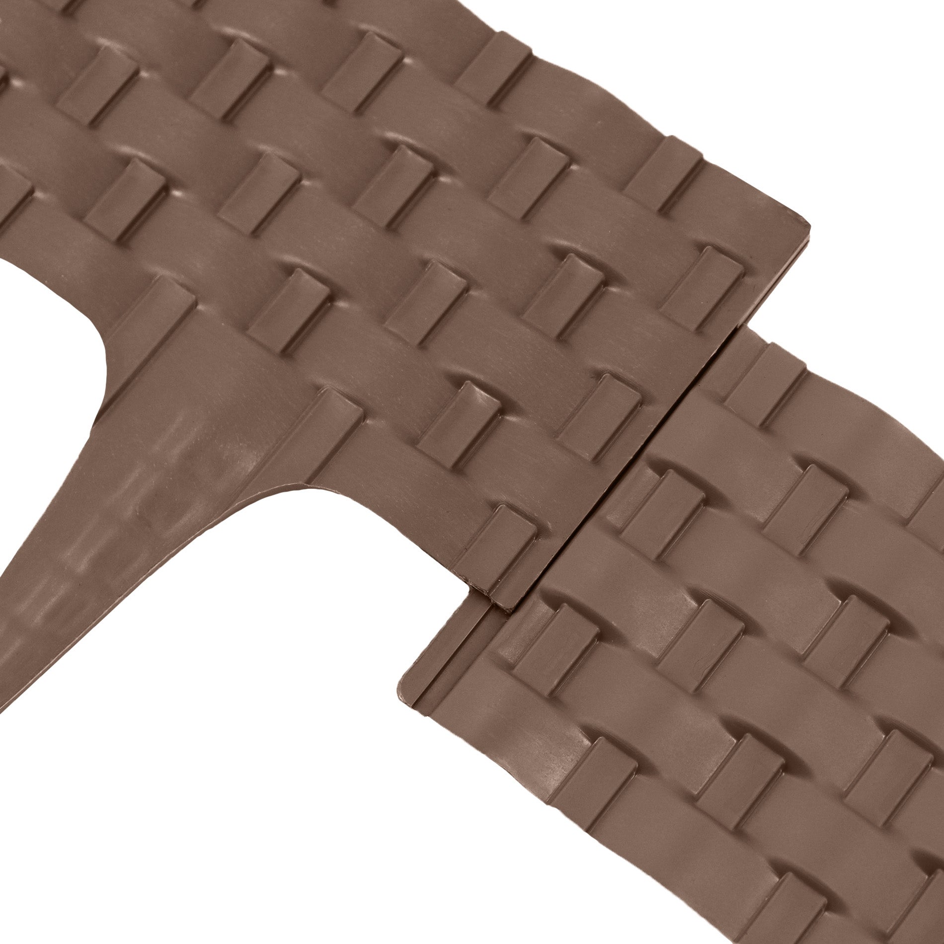 Bordure de pelouse, aspect rotin, marron, modules 24 x 80 cm, bordure de parterre en plastique - 3
