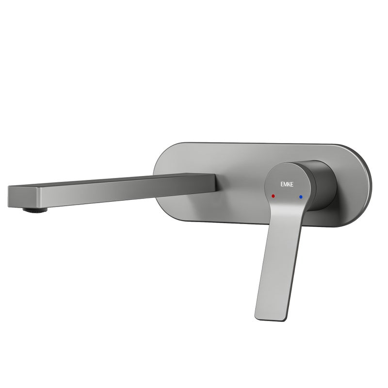 EMKE Bateria umywalkowa ścienna antracyt matowy bateria podtynkowa umywalkowa