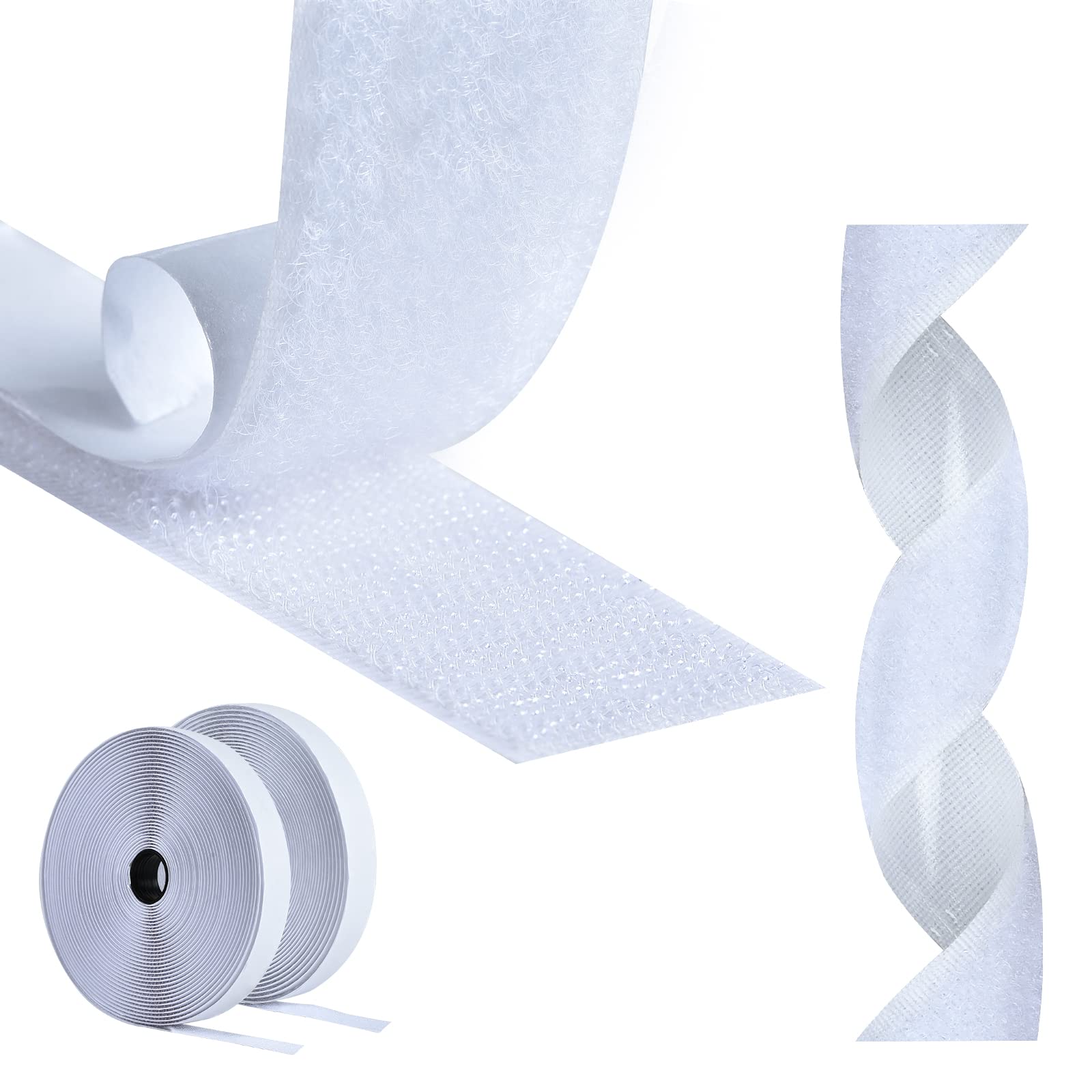 Nastro Biadesivo Hook & Loop 5M - Feltro Adesivo Forte Per Casa E Fai Da Te - Foto 5