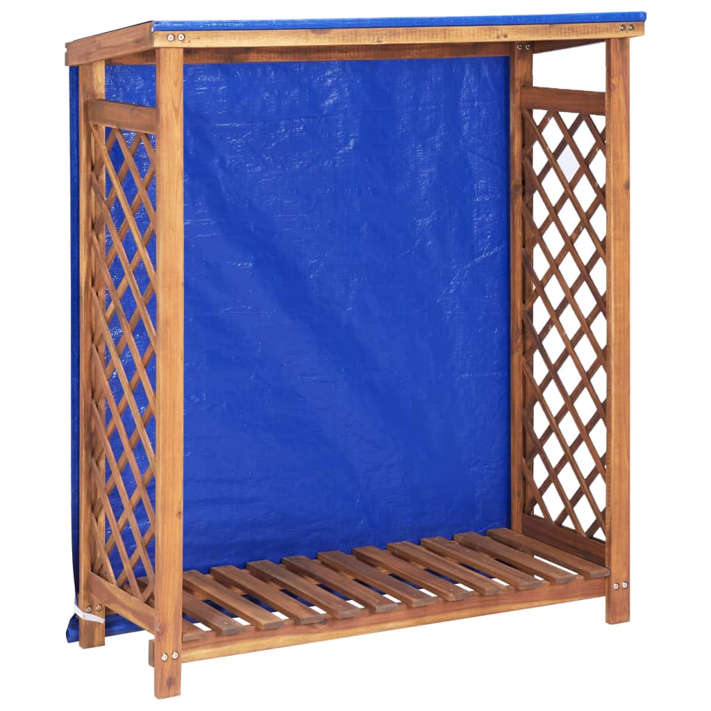 Caseta para leña 105x38x115 cm madera maciza de acacia