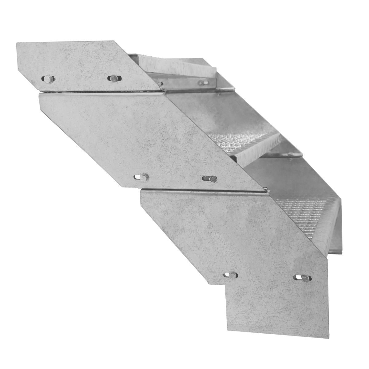 Scala in metallo a 5 elementi regolabile in altezza 90 cm / 900 mm di larghezza Acciaio zincato argento 5 gradini - 6