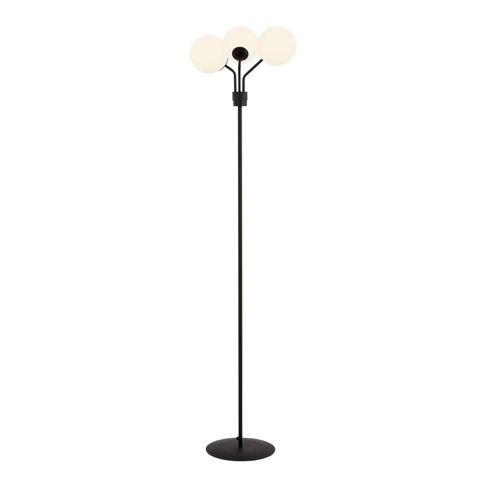 Lampa podłogowa stojąca Nova czarno-biała 3xE14x10W wym: 173 x 39 x 39 cm metal Emibig
