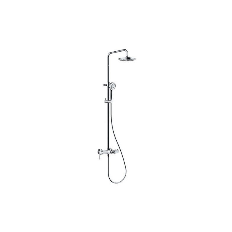 Mezclador monomando kludi logo dual shower system, ducha de techo regulable en altura y orientable, cromo, 6808305-00