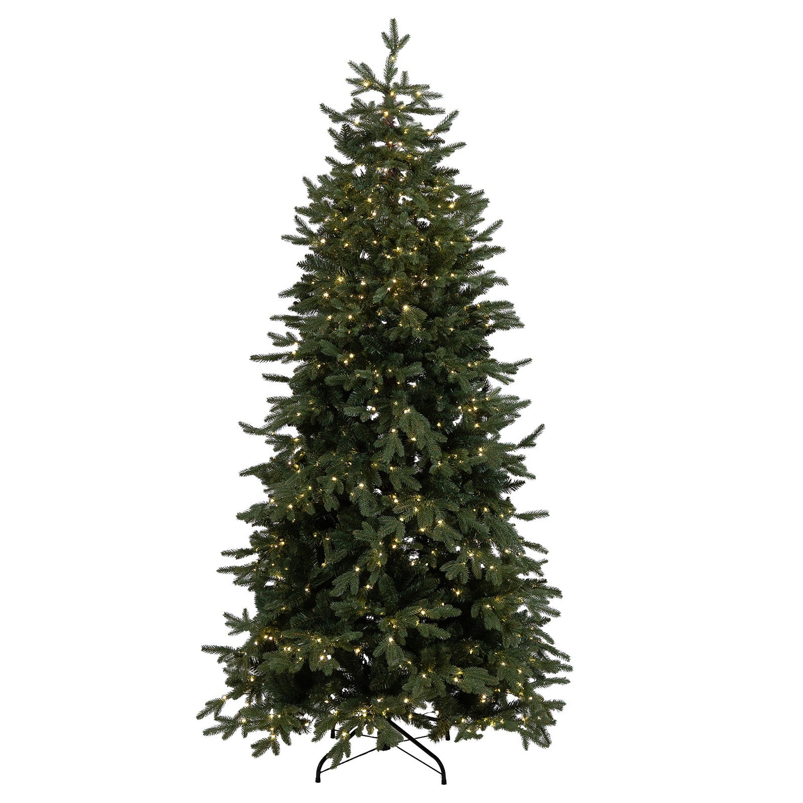 Sapin De Noël Artificiel 180 Cm - PVC Ignifuge, Base Métallique, Branches Ajustables, Facile à Assembler (3 Sections)