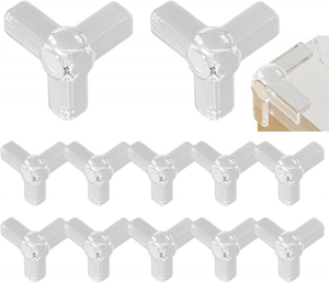 24 Paraspigoli Per Mobili In Silicone Trasparente A Forma Di T - Proteggi Angoli Di Tavoli, Vetri E Mobili