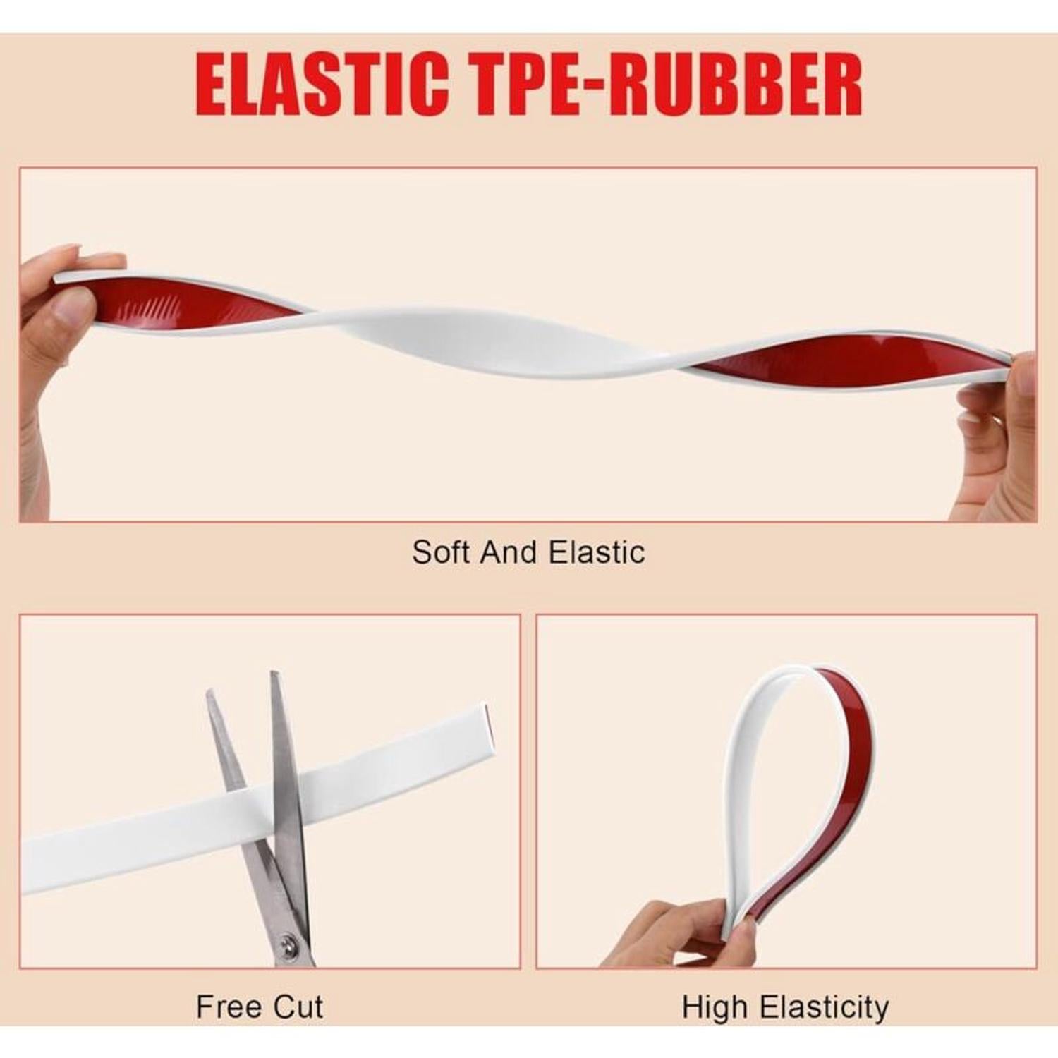 Bande de Chant en Forme de U, Protection de Bord de Meubles Flexible en TPE, Garniture de Bord Adhésif pour Étiquetage, Contreplaqué，18mm - 3