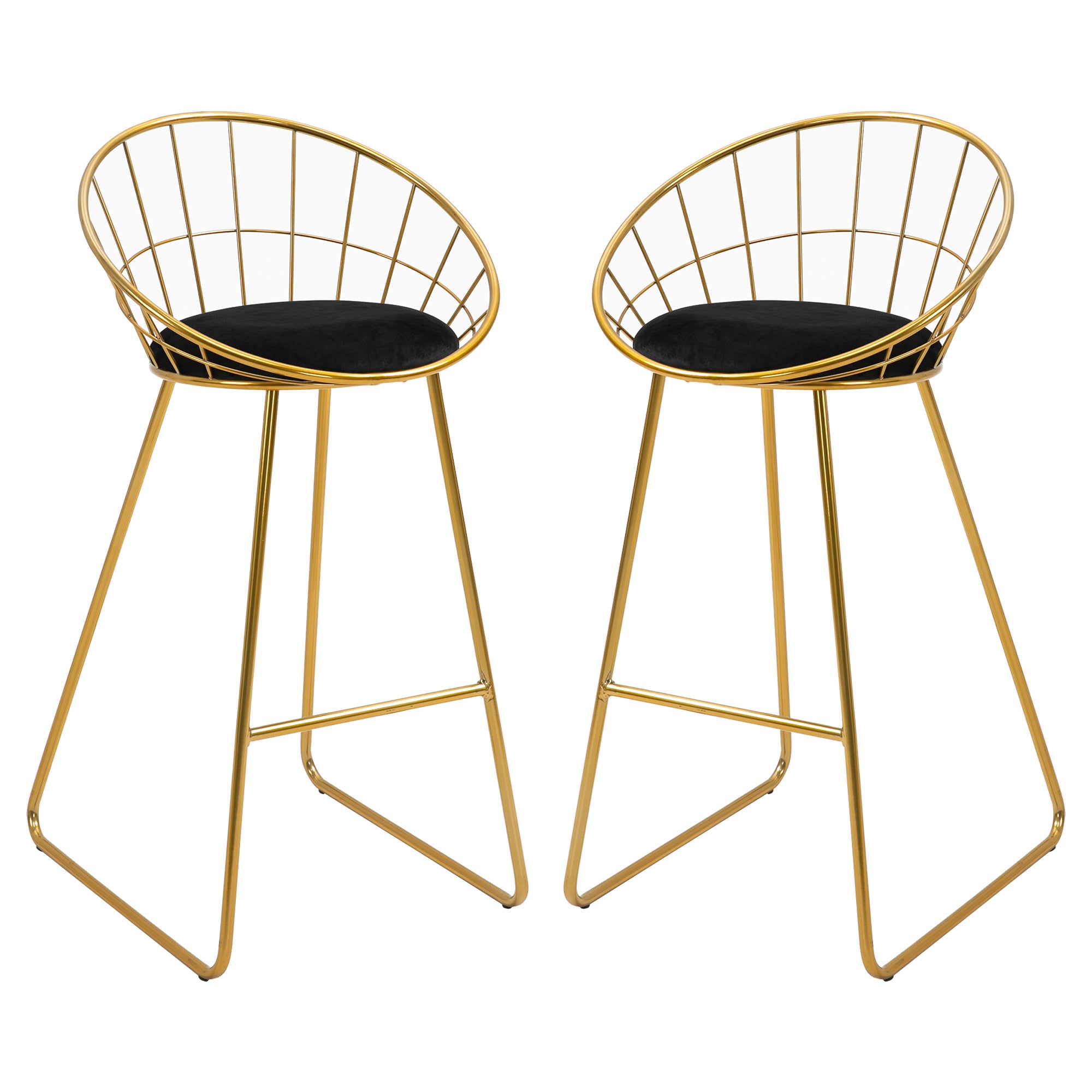 HOMCOM Set Sgabelli Alti Da Bar Con Poggiapiedi, Cuscino In