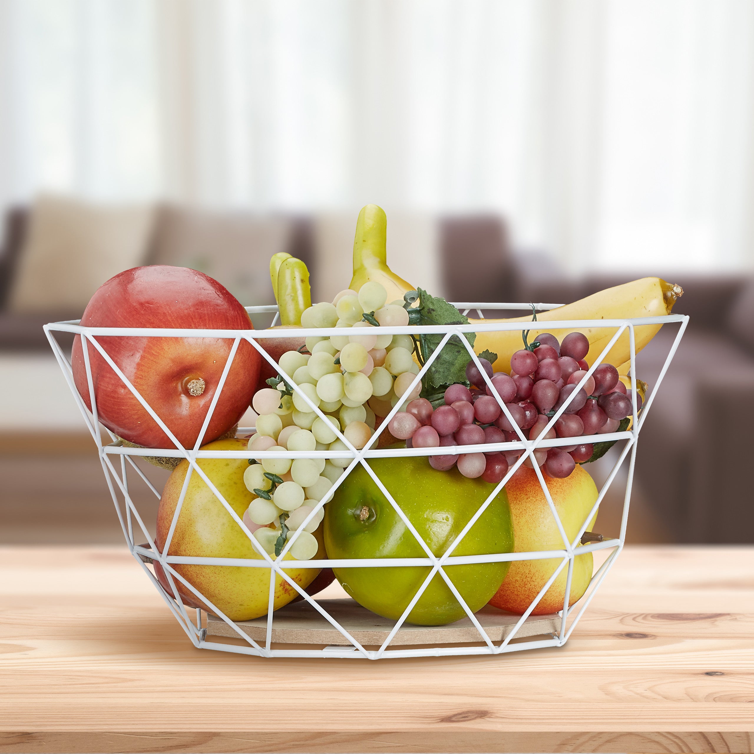QHENS Supporto per Cesto di Frutta a 3 Livelli, Portafrutta a Ripiani con Supporto in bambù, Cestino di Frutta Verde in PP per Snack, Dolci, Dessert, Torta, Verdura, Piatti da Cucina