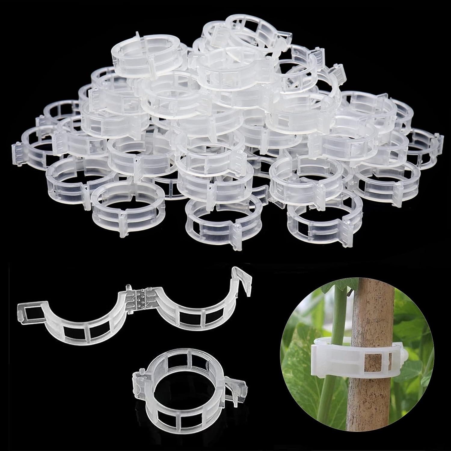 Klipsy do pomidorów, 100 szt Podpórki do roślin pnących, klipsy do ogrodnictwa i ogrodów warzywnych