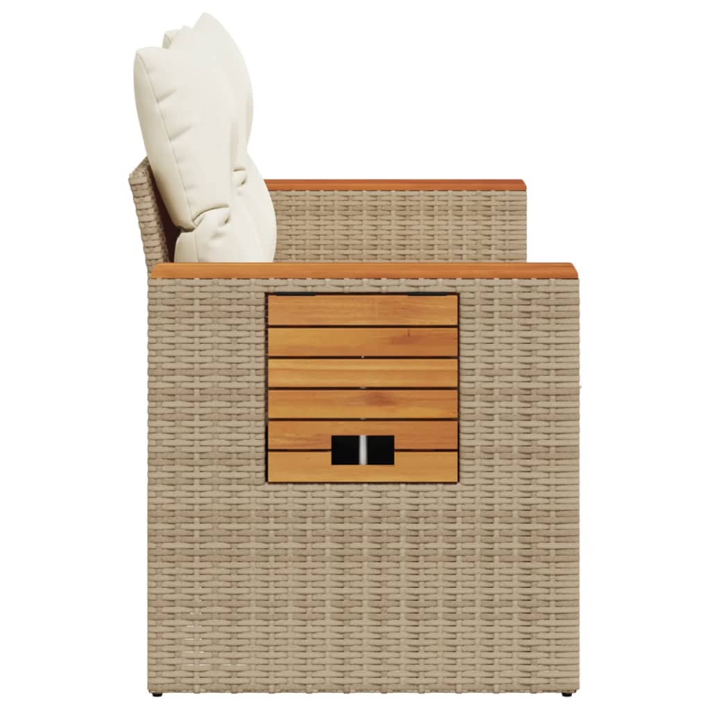 Salon bas de jardin en Rattan synthétique Beige 2 personnes - 6
