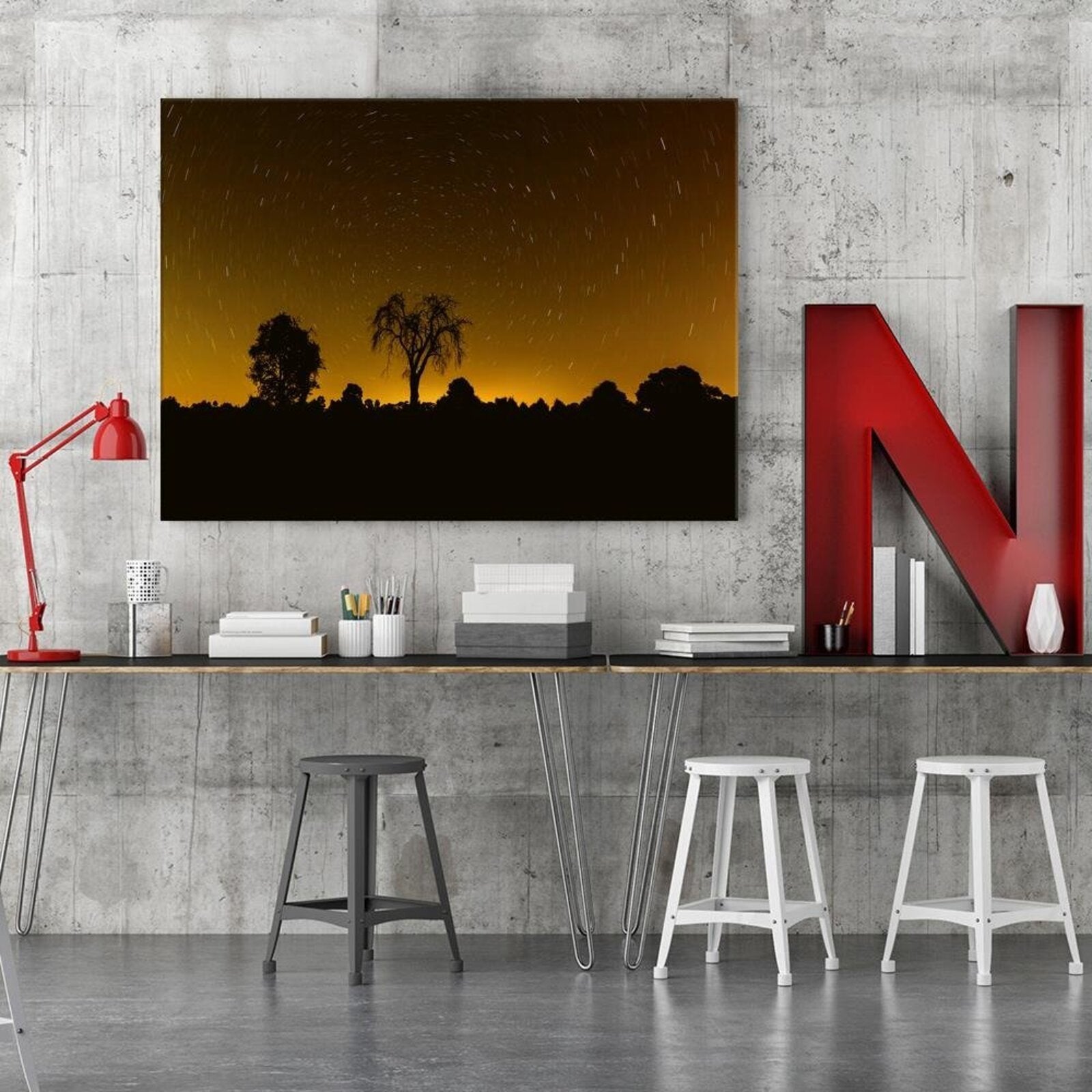 Tableau lumière des étoiles 3 - 60 x 40 cm - 3