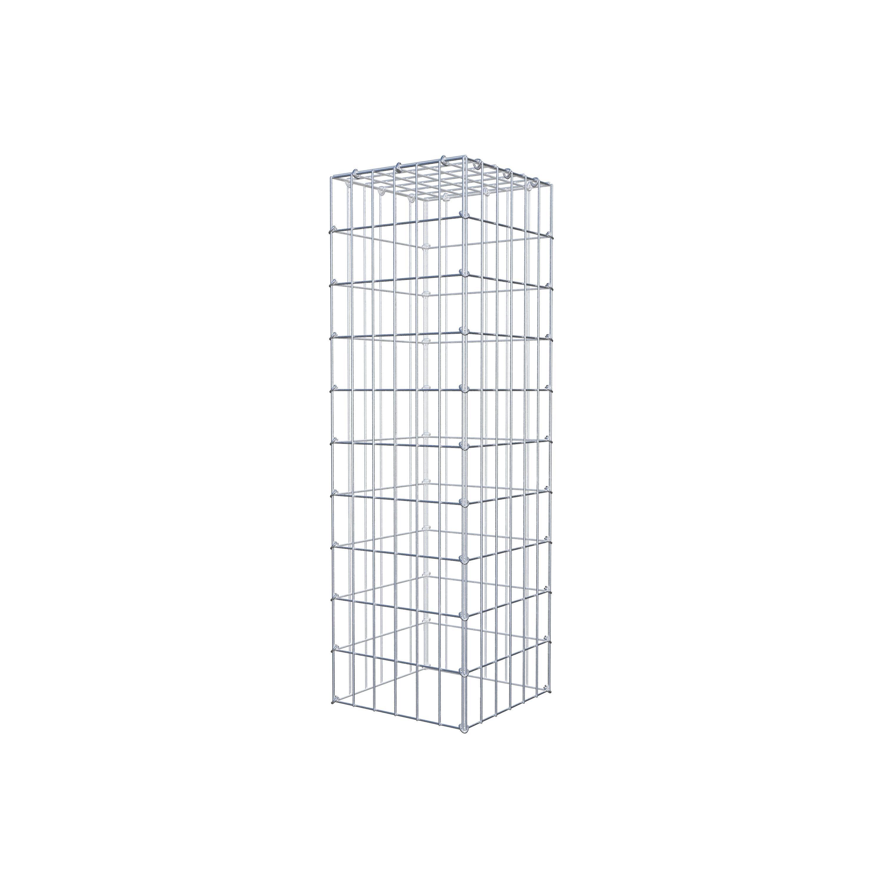 Gavión para apilar en acero galvanizado 100x30x30cm (LxAxP), malla 5 x 10cm, Anillo en C, sin rejilla inferior - 2