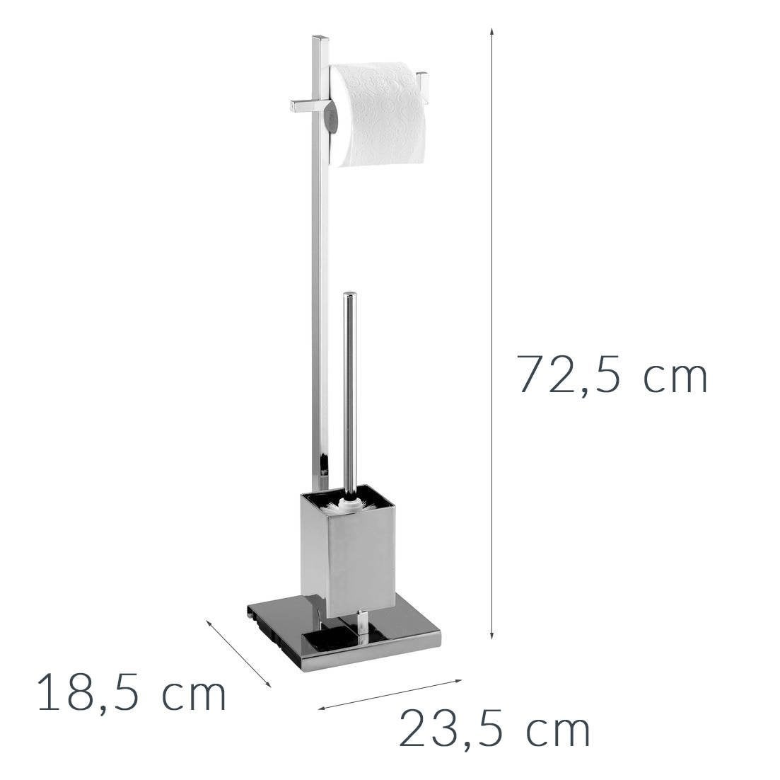 Support papier toilette et brosse QUADRO pour WC - 2 en 1, WENKO, WENKO - 5