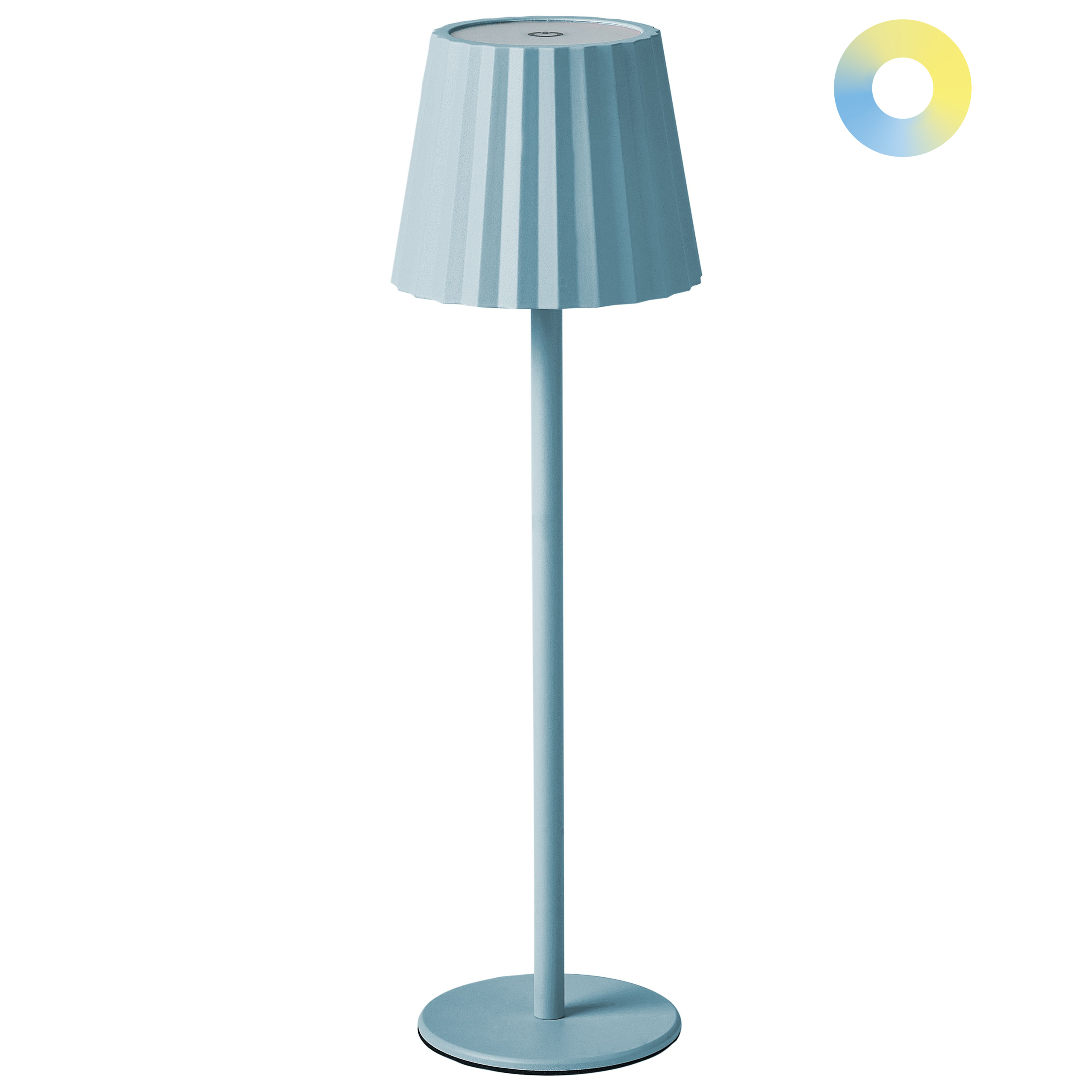 Beliani Lámpara De Mesa Pombeiro Metal Azul/Claro , Leroy Merlin