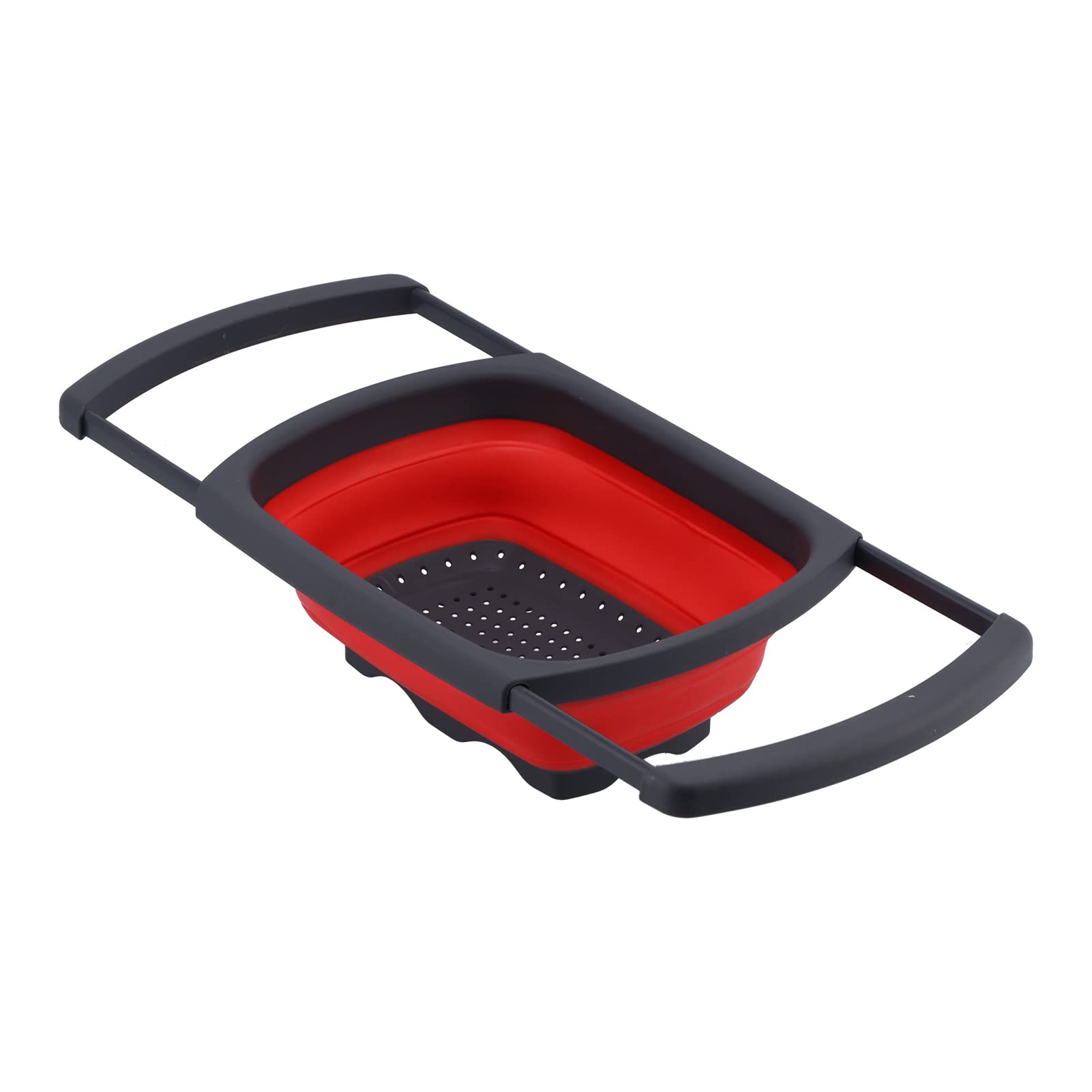Rectangle-rouge L Panier de vidange pliable en Silicone, panier de