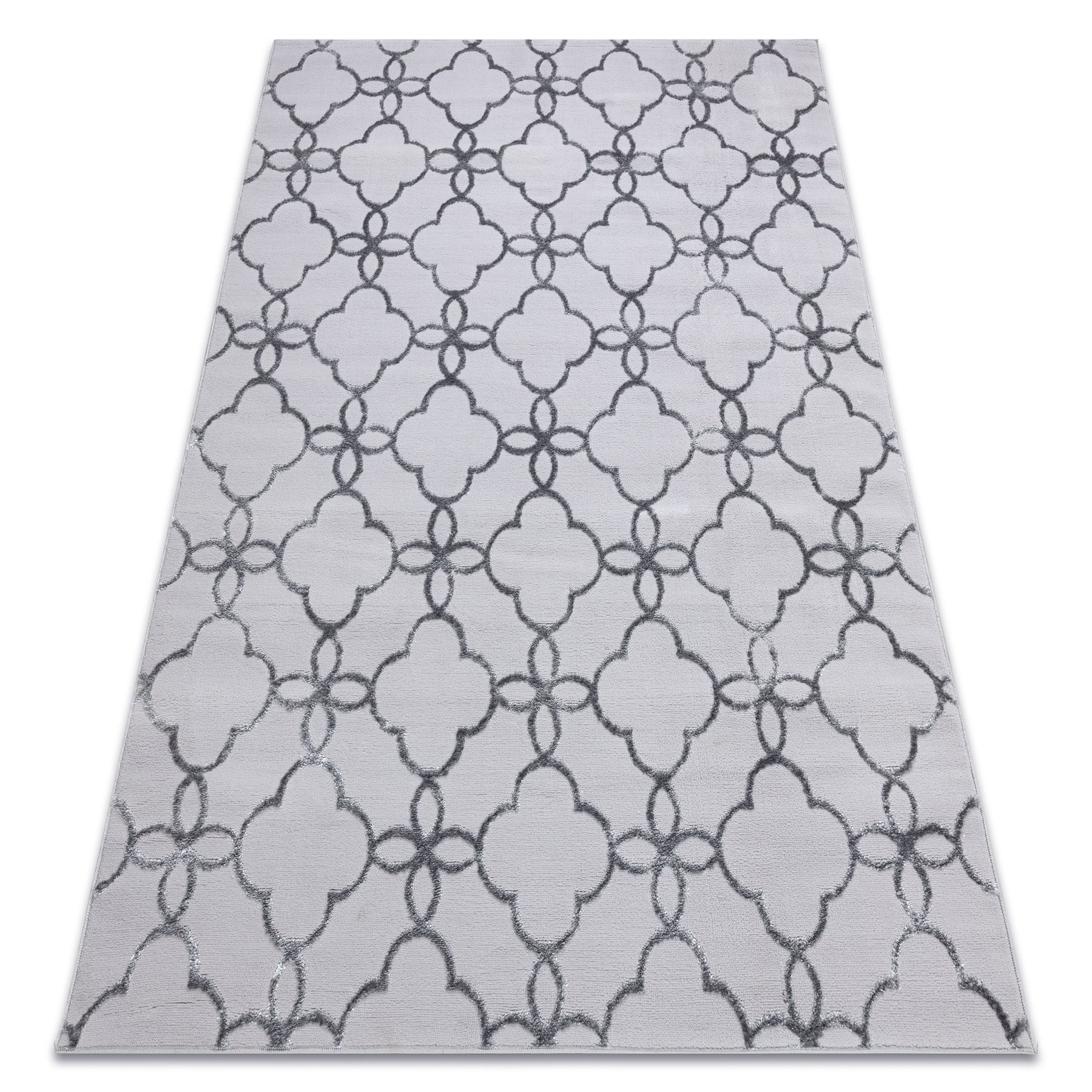 Alfombra mefe moderna 8504 conducción, flores - structural dos niveles de vellón gris oscuro 240x330 cm