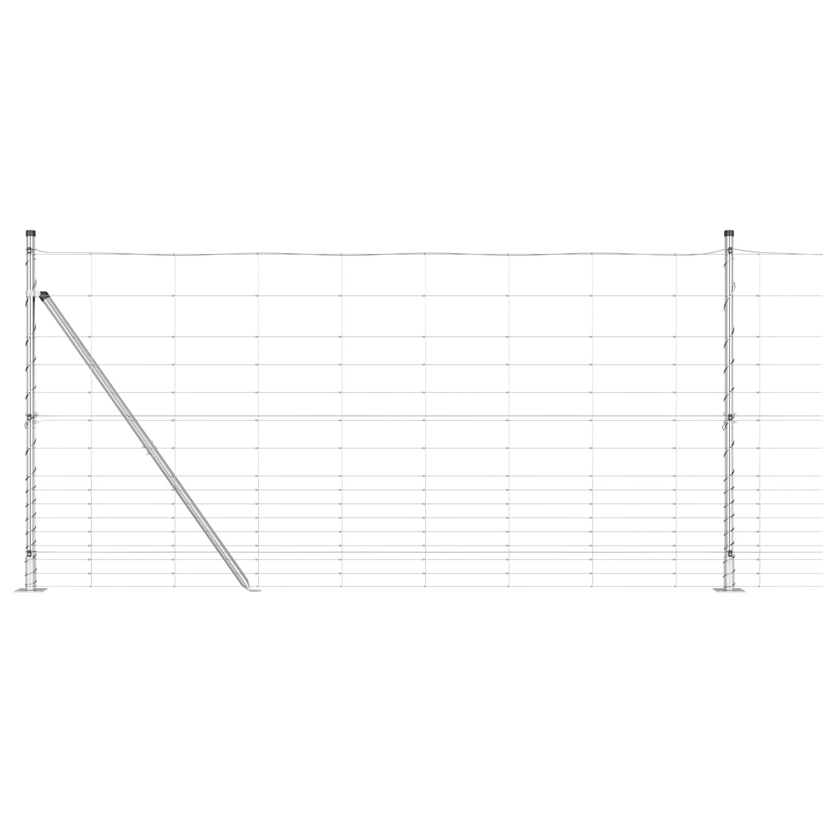 Słupek ogrodzeniowy. Galwanizowany 50 x 1,2 m Stal vidaXL