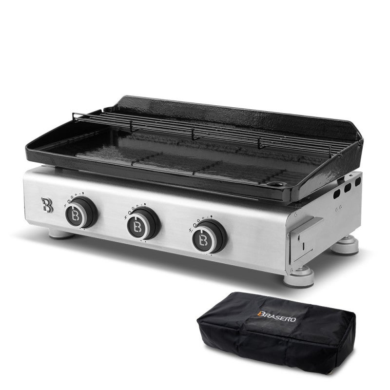 Plancha gaz Silvia IIG Evo 3 feux – BRASERO BY FAVEX – Plaque fonte ...