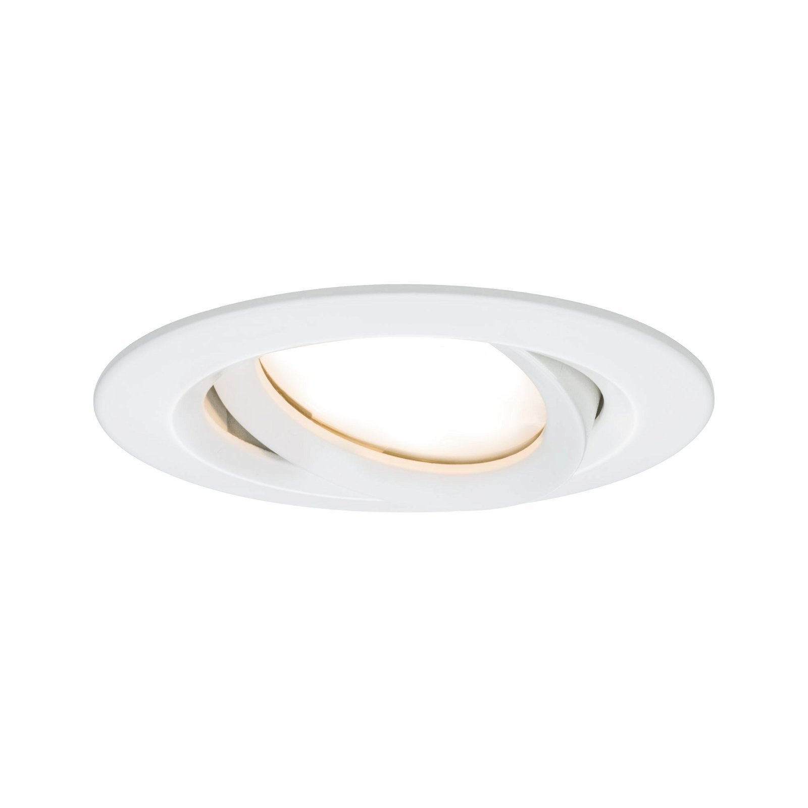 Paulmann  Spot Encastré Led Nova Plus Coin Luminaire Individuel Orientable Ip65 Rond 93 Mm 30° Coin 6W 470Lm 230V Gradable 2700K Blanc Dépoli , Leroy Merlin
