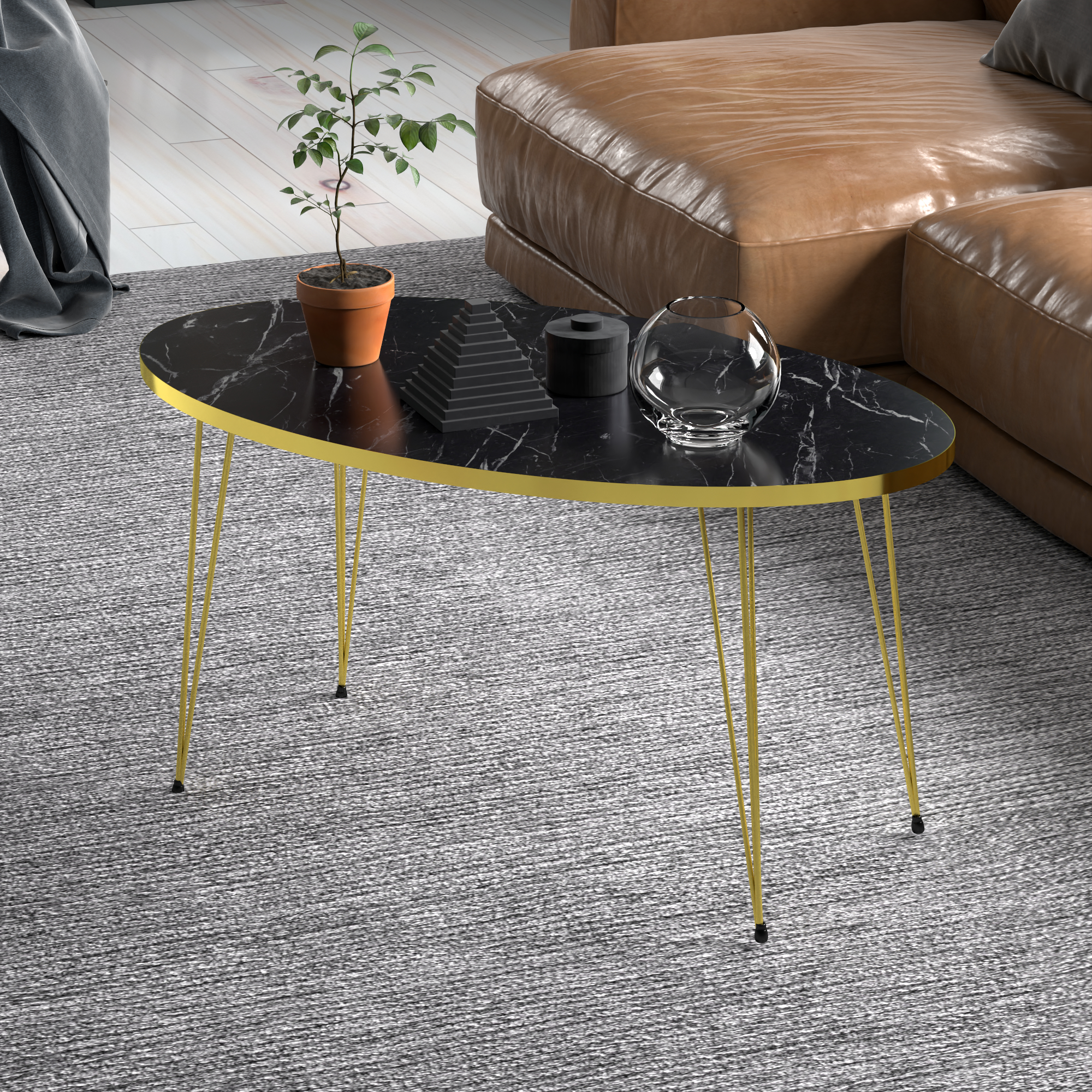 Tavolino Da Caffè Moderno Con 2 Ripiani - Design Elegante Per Salotto