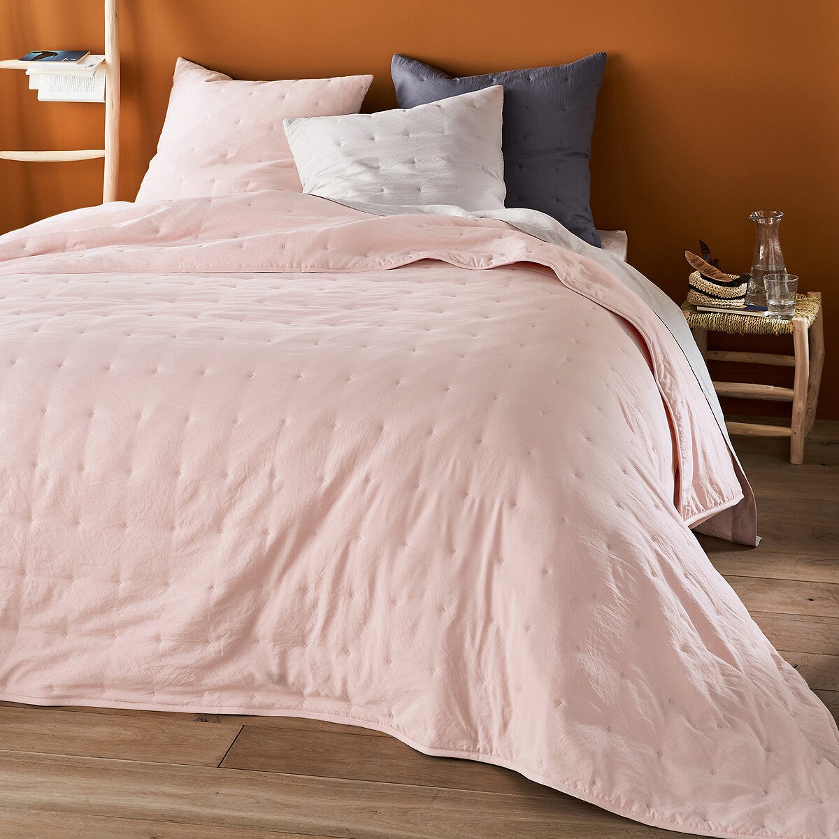 Couvre lit boutis matelassé microfibre lavée, Loja - Ecru - 180 x 230 cm - 8