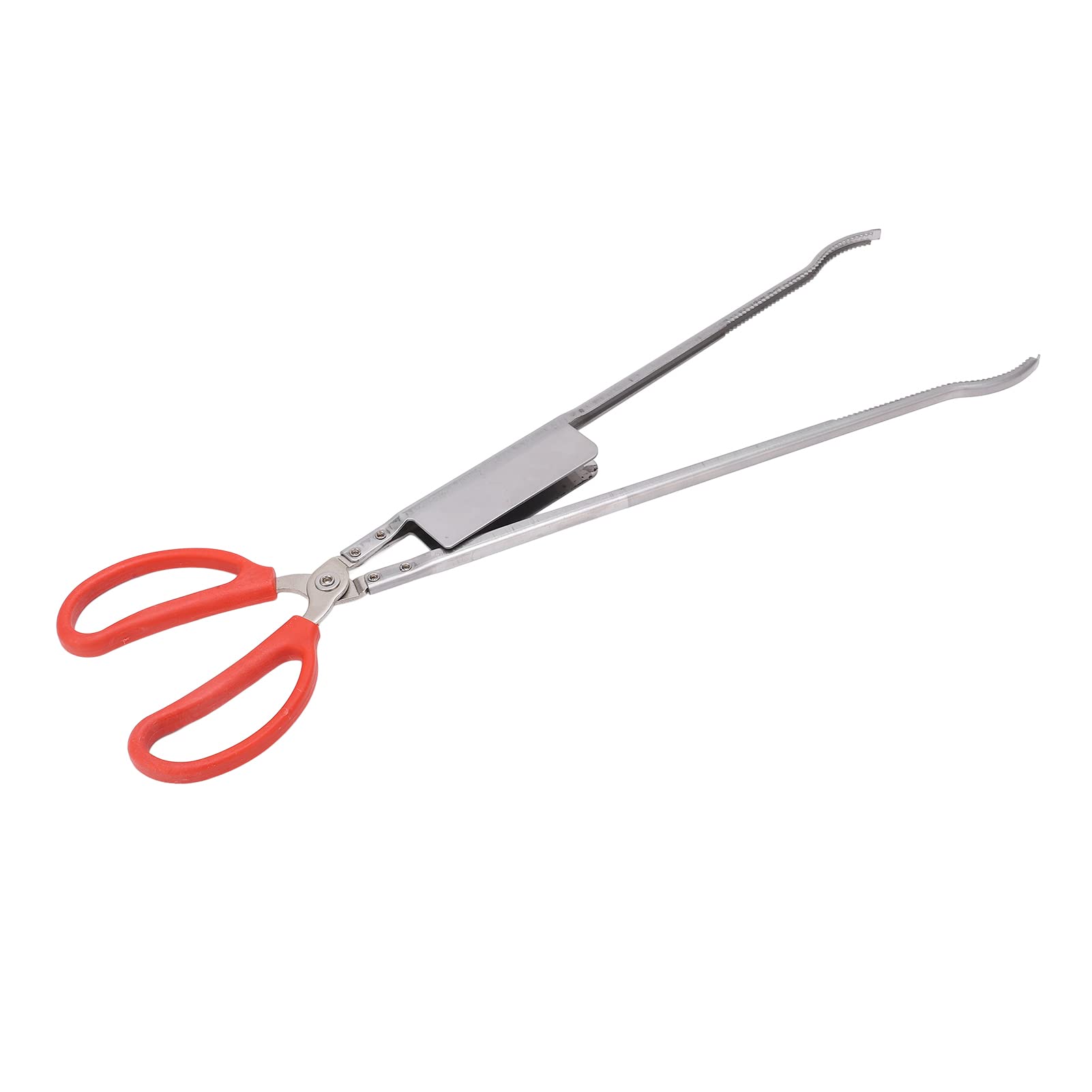 Pinze per granchio Manici in plastica in acciaio inossidabile Lunghezza 51 cm Design con punta a fessura spessa Pinze a forbice resistenti al calore per la pesca (Bend Mouth
