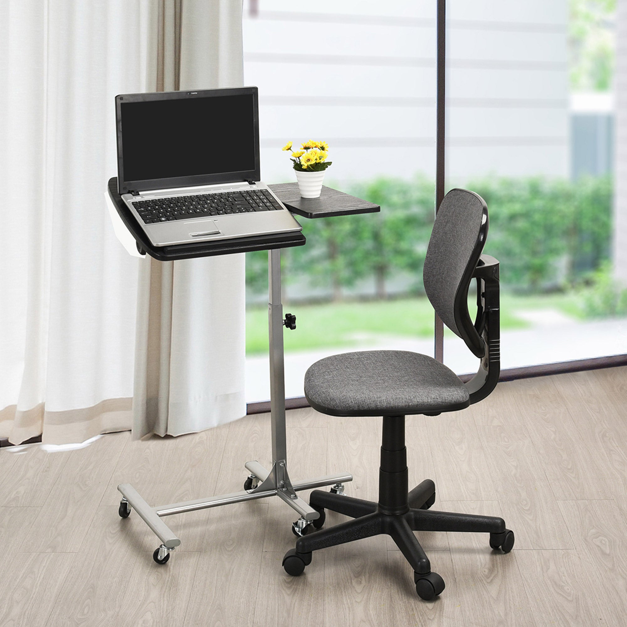 Tavolino Da Letto Multifunzione Per Laptop Con Ventola Di Raffreddamento E Luci LED | Regolabile In Altezza E Pieghevole - 2